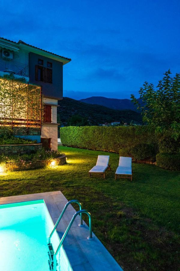 Chariklia'S House With Private Pool Villa Kato Lekhonia ภายนอก รูปภาพ